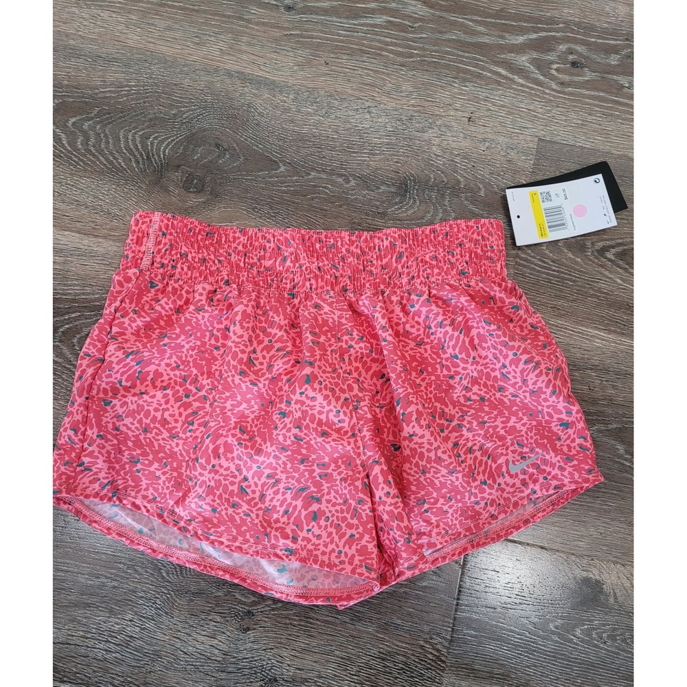Nike Running Shorts Dri-FIT Leopard Print‎ Athletic Training Gym Pink M #18